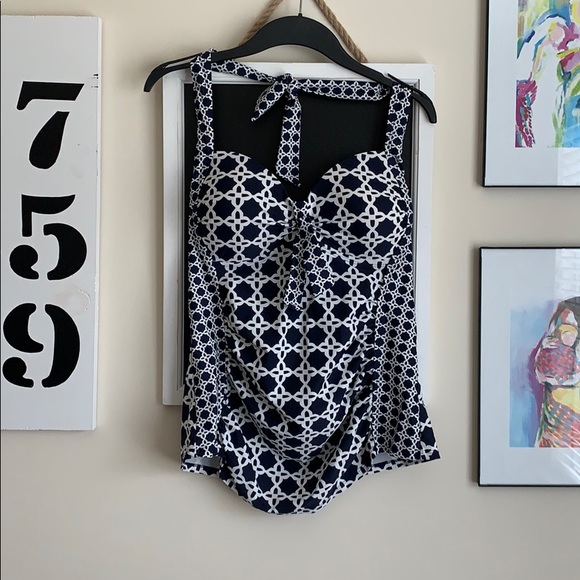 Merona Other - Navy/White Patterned Tankini Top Merona Other - Navy/White Patterned Tankini Top